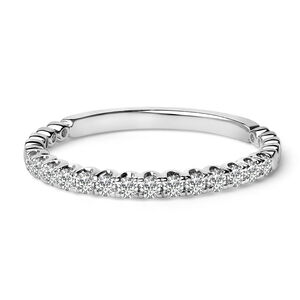 14K White Gold 1/4 Cttw Round Diamond Prong